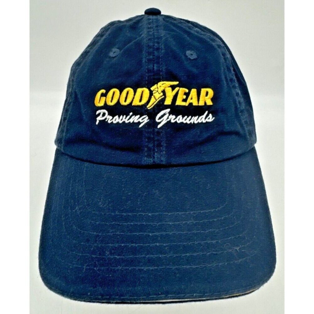 Goodyear Racing Proving Grounds Blue & Red Hat/Cap Adjustable USA EUC